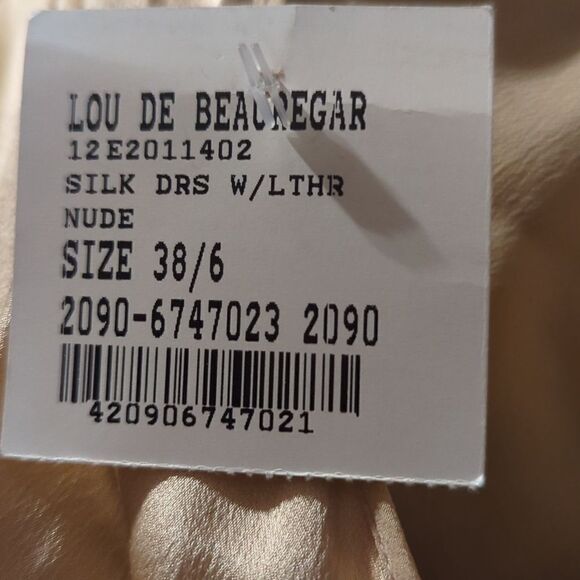 Lou de Beaurelard silk and leather dress - Picture 8 of 9